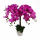 Leaf Design 85cm Artificial Deluxe Bush Orchid (Dark Pink)