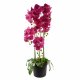 Leaf Design 110cm Large Pink Orchid Artificial Plant (41 Real Touch Flowers)