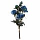 Leaf Design 6 x 55cm Artificial Blue Peony Flower Stems