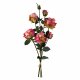 Leaf Design 6 x 60cm Artificial Pink Rose Flower Sprays (24 Flowers 18 Buds)