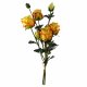 Leaf Design 6 x 60cm  Artificial Yellow Rose Flower Sprays (24 Flowers 18 Buds)
