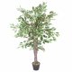 Leaf Design 130cm Large Realistic White Edge Ficus Artificial Plant Tree