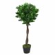 Leaf Design 90cm (3ft) Twist Natural Trunk Artificial Topiary Bay Laurel Ball Tree