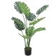 Leaf Design 120cm (4ft) Luxury Artificial Monstera Plant (Black Pot)