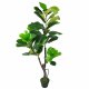 Leaf Design 120cm (4ft) Large Artificial Fiddle Fig Tree Ficus Lyrata Plant