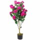 Leaf Design 100cm Premium Artificial Azalea Pink Flowers Potted Plant