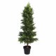 Leaf Design 130cm Artificial Cedar Cypress Artificial Topiary Tree UV Protected