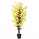 Leaf Design 120cm Artificial Yellow Blossom Tree