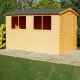 Shire 12 x 8 Lewis Shiplap Tongue and Groove Dip Treated Garden Shed
