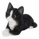 Vivid Arts Laying Black and White Kitten (Size F)