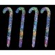 Premier Set of 4 60cm Soft Acrylic Candy Canes with Multi-Coloured LEDS