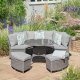 LG Outdoor Monte Carlo Stone Curved Dining Modular Set