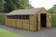 Forest Garden 10x20 Apex Overlap Pressure Treated Wooden Garden Shed with Double Door (Installation Included)