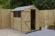Forest Garden 7x5 Apex Overlap Pressure Treated Wooden Garden Shed (Installation Included)