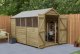 Forest Garden 10x6 Apex Overlap Pressure Treated Wooden Garden Shed with Double Door (Installation Included)