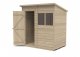 Forest Garden 6x4 Pent Overlap Pressure Treated Wooden Garden Shed (Installation Included)