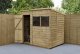 Forest Garden 7x5 Pent Overlap Pressure Treated Wooden Garden Shed (Installation Included)