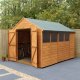 Forest Garden 10x8 Apex Shiplap Dipped Wooden Garden Shed with Double Door