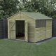 Forest Garden Beckwood Shiplap Pressure Treated 10x10 Apex Shed with Double Door (Installation Included)