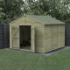 Forest Garden Beckwood Shiplap Pressure Treated 10x10 Apex Shed with Double Door (No Window / Installation Included)