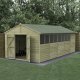Forest Garden Beckwood Shiplap Pressure Treated 10x20 Apex Shed with Double Door