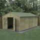 Forest Garden Beckwood Shiplap Pressure Treated 10x20 Apex Shed with Double Door (No Window)