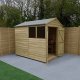Forest Garden Beckwood Shiplap Pressure Treated 6x8 Apex Shed with Double Door