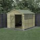 Forest Garden Beckwood Shiplap Pressure Treated 8x10 Apex Shed with Double Door