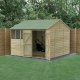 Forest Garden Beckwood Shiplap Pressure Treated 10x10 Reverse Apex Shed with Double Door (Installation Included)