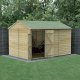 Forest Garden Beckwood Shiplap Pressure Treated 12x8 Reverse Apex Shed with Double Door (No Window / Installation Included)