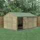 Forest Garden Beckwood Shiplap Pressure Treated 15x10 Reverse Apex Shed with Double Door (No Window / Installation Included)