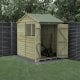 Forest Garden Beckwood Shiplap Pressure Treated 5x7 Reverse Apex Shed with Double Door