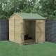 Forest Garden Beckwood Shiplap Pressure Treated 7x7 Reverse Apex Shed with Double Door (No Window)