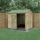Forest Garden Beckwood Shiplap Pressure Treated 8x6 Reverse Apex Shed with Double Door (No Window)