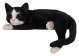 Vivid Arts Real Life Laying Black and White Cat (Size D)