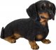 Vivid Arts Real Life Sitting Dachsund Black and Brown (Size D)