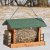 Panacea Large Cedar Garden Green Roof Feeder with Suet Cages