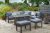 Norfolk Leisure Titchwell 8 Seat Aluminium Corner Set with Firepit Table (Dark Grey)