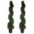 Leaf Design 120cm Pair of UV Resistant Boxwood Tree Spiral Topiary (1058 Leaves)