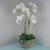 Leaf Design 80cm Large Orchid White Artificial  (41 Real Touch Flowers)
