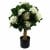 Leaf Design 75cm Artificial White Bush Hydrangea Plant (Potted)