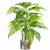 Leaf Design 100cm Large Fox's Aglaonema (Spotted Evergreen) Tree Artificial Plant with Silver Metal Planter