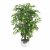 Leaf Design 90cm Artificial Ficus Tree / Plant Silver Metal Planter