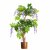 Leaf Design 110cm Artificial Purple Wisteria Tree with Copper Metal Planter