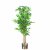 Leaf Design 120cm (4ft) Natural Look Artificial Bamboo Plants Trees with Silver Metal Planter