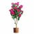 Leaf Design 100cm Premium Artificial Azalea Pink Flowers Potted Plant with Copper Metal Planter