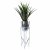 Leaf Design 90cm Silver Planter with Artificial Yukka Plant