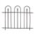 Panacea Triple Arch Finial Fence (Black) | Panacea Garden Products ...