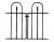 Panacea Gate for Triple Arch Finial Fence (Black)