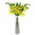 Leaf Design 100cm Artificial Yellow Lily and Fern Display Glass Vase